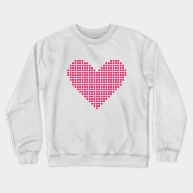 pink heart Crewneck Sweatshirt by NewMerch